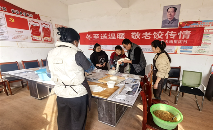 濮阳市科协驻村工作队举办“冬至送温暖，敬老饺传情”主题活动