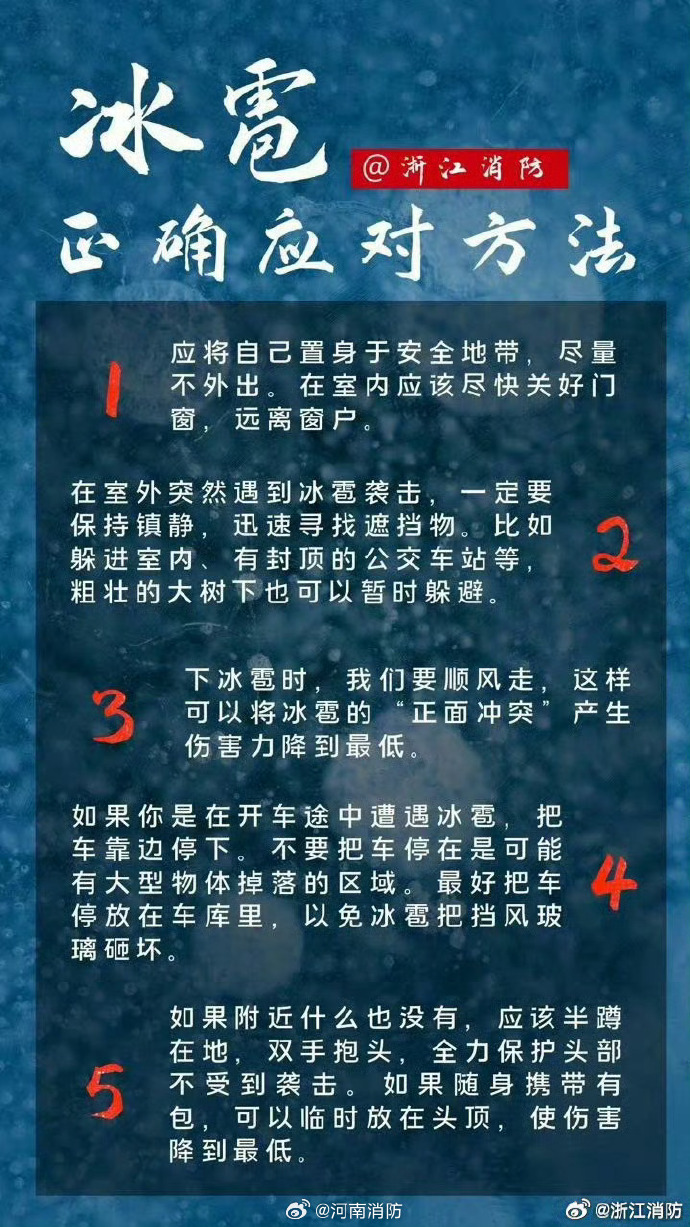 冰雹正确应对方法